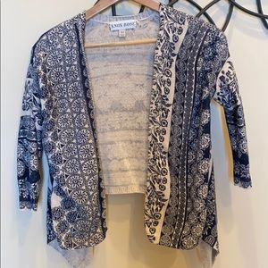 Boho 3/4 sleeve, open front, high low cardigan